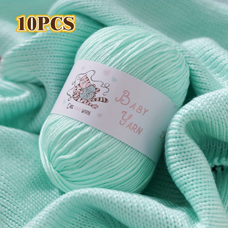Soft Cashmere Yarn Set 500G 10 Skeins For Knitting