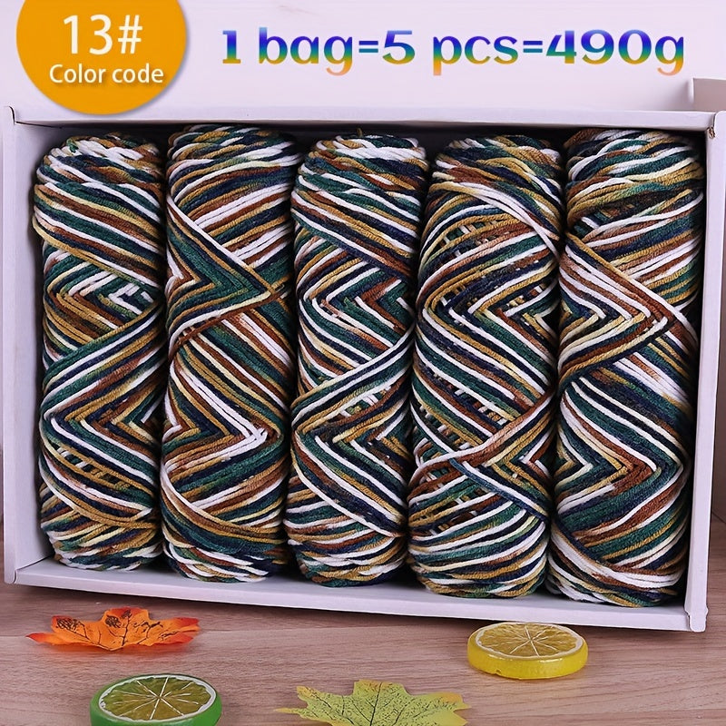 Jiuweidiaowang Multicolor Gradient Yarn Balls Craft Kit