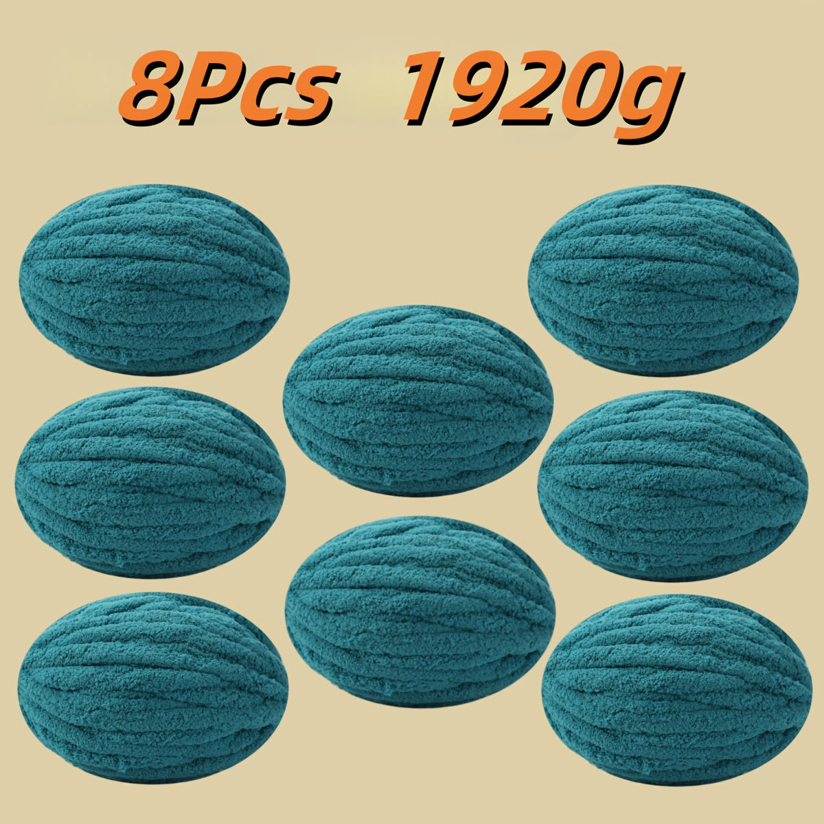 BAYEXY Chunky Chenille Yarn 8 Pack For Hand Knitting And Crocheting