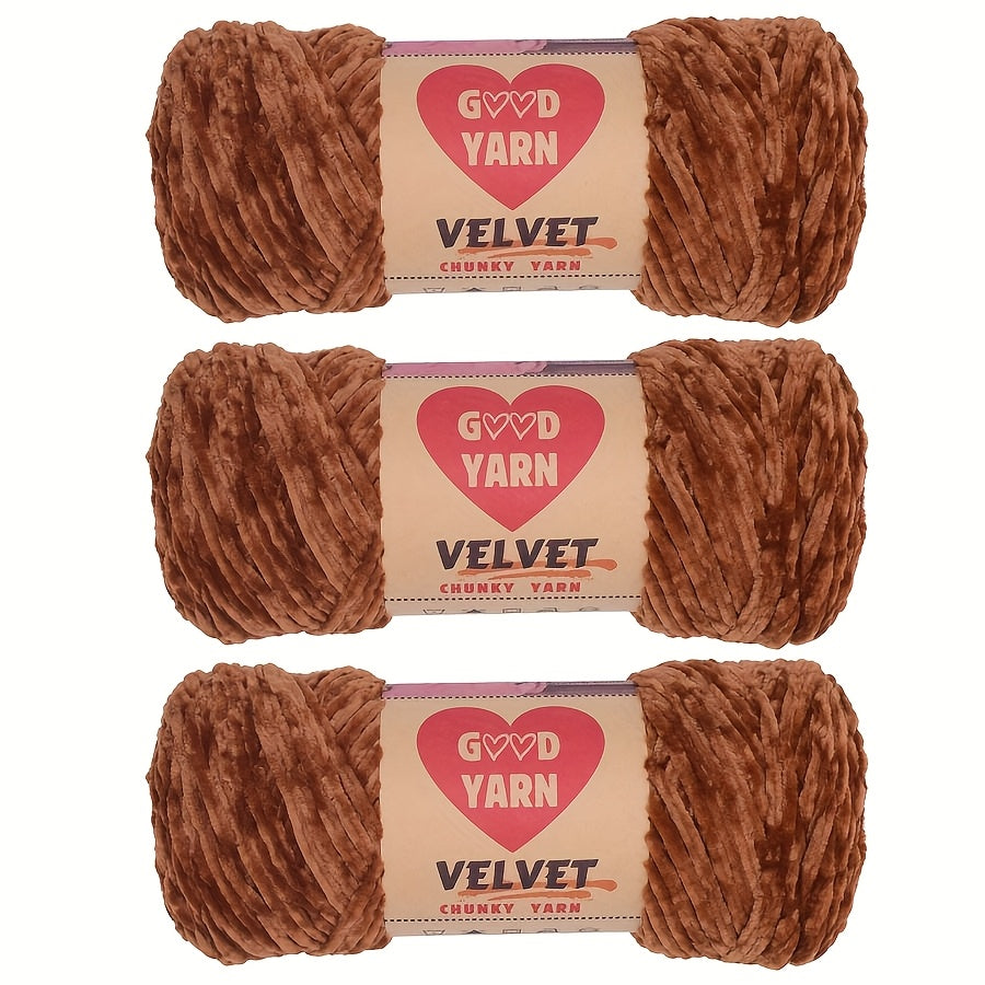 Chenille Velvet Yarn For Crochet And Knitting Projects Polyester