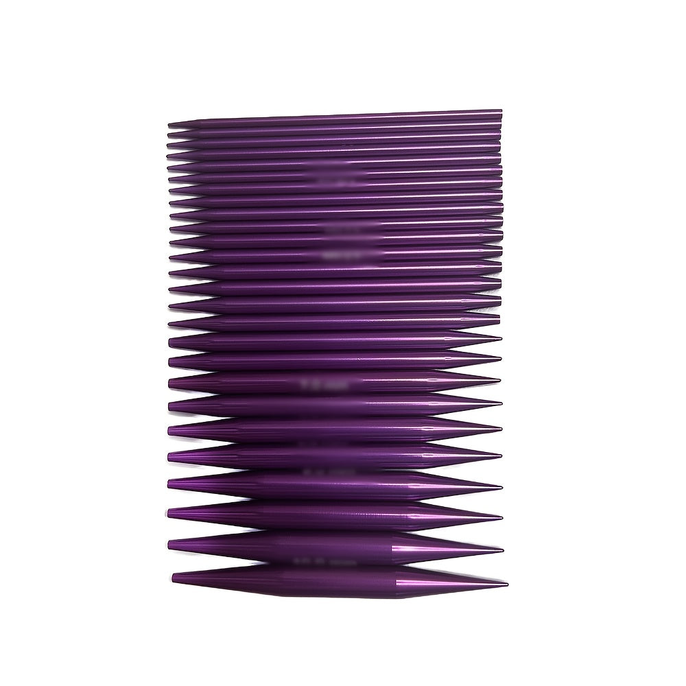 Aluminum Alloy Interchangeable Knitting Needles With Heads And Rings Case