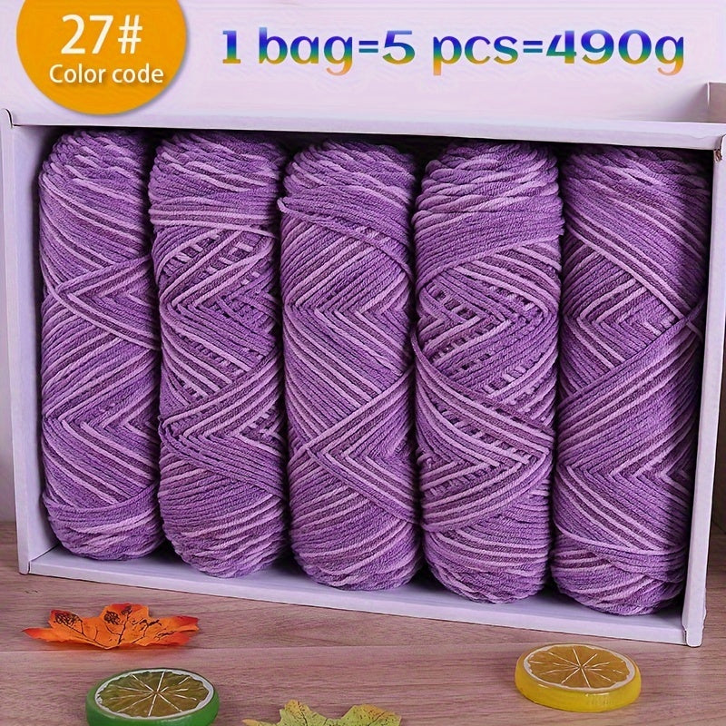 Jiuweidiaowang Multicolor Gradient Yarn Balls Craft Kit