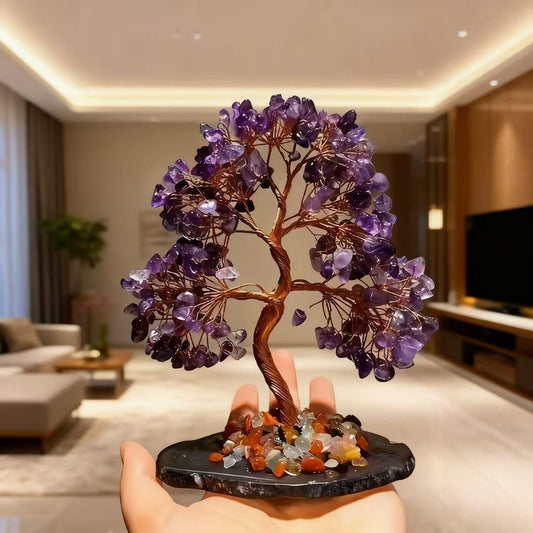 Natural Amethyst Tree Crystal For Meditation Display Jewelry