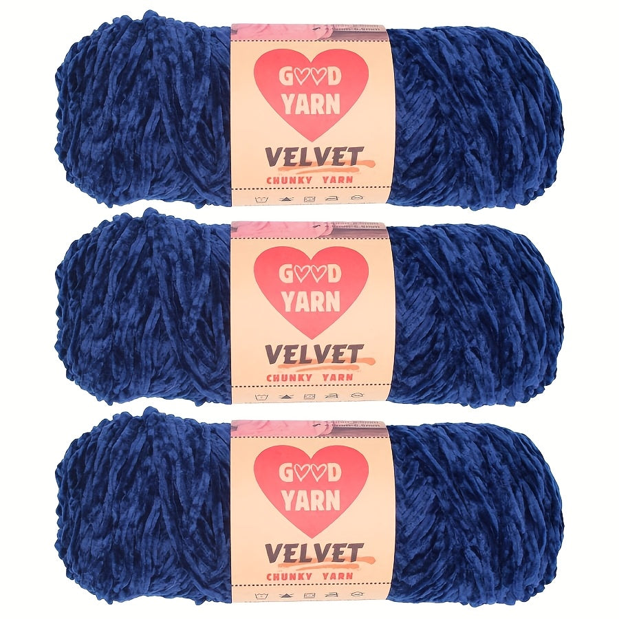 Chenille Velvet Yarn For Crochet And Knitting Projects Polyester