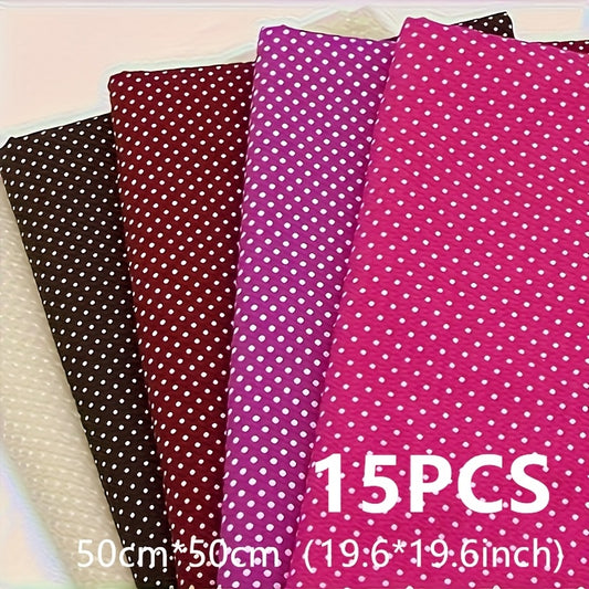 Handmade Polka Dot Fabric Squares For DIY Sewing Crafts
