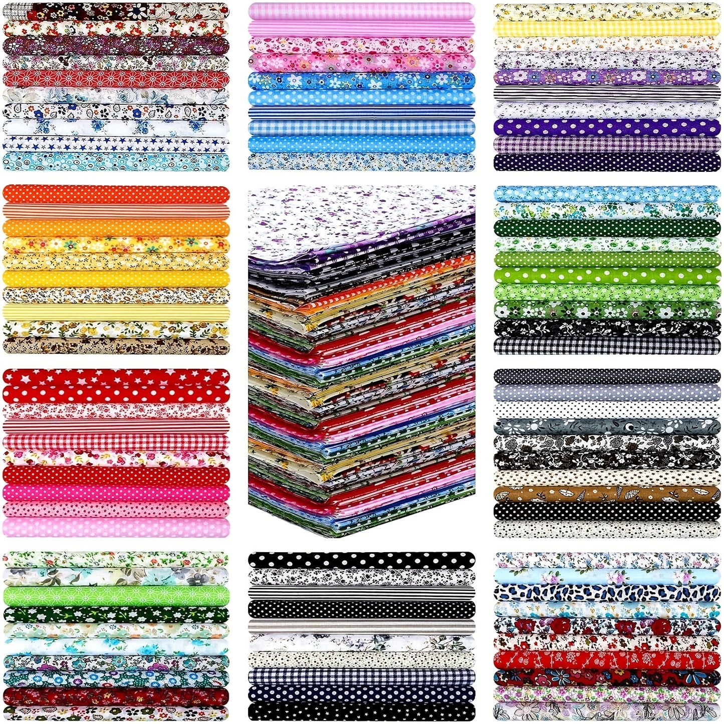 Premium Cotton Quilt Fabric Bundles for Patchwork DIY
