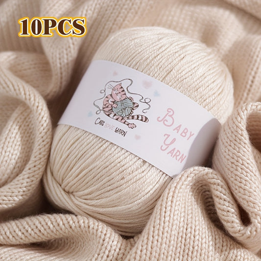 Soft Cashmere Yarn Set 500G 10 Skeins For Knitting