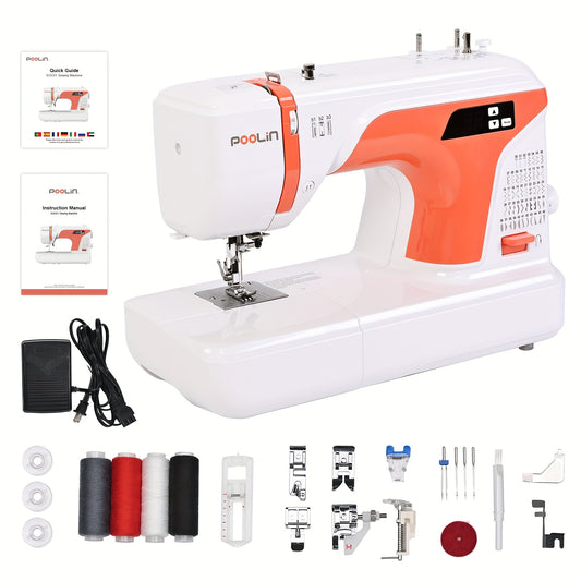 Poolin EOC2100 Self Threading Computerized Sewing Machine With 107 Stitches