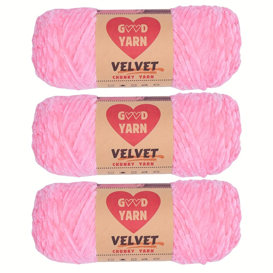 Chenille Velvet Yarn For Crochet And Knitting Projects Polyester