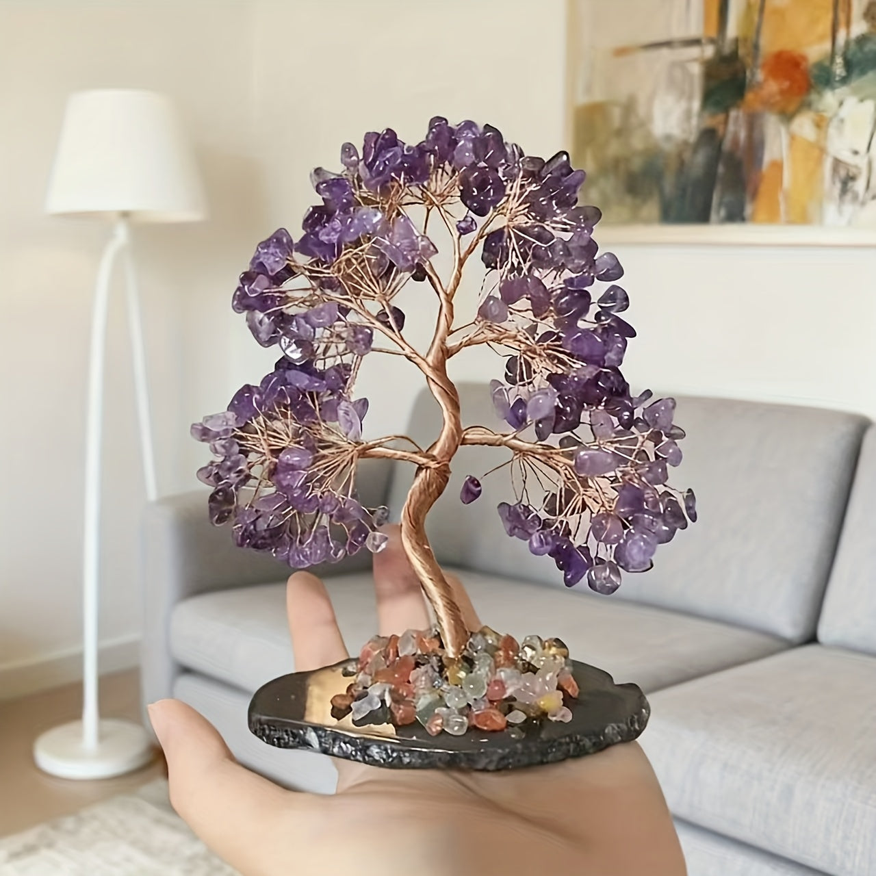 Natural Amethyst Tree Crystal For Meditation Display Jewelry