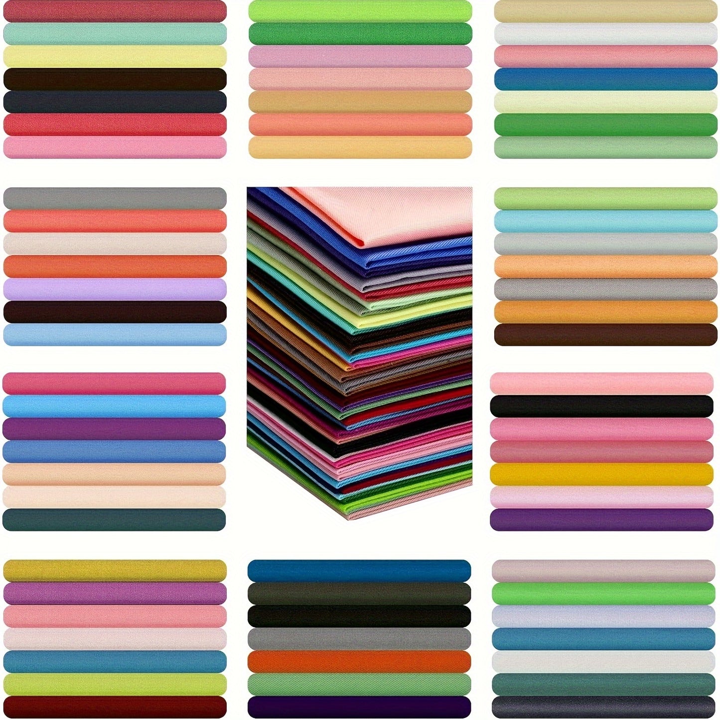 Pure Cotton Squares Crafting Fabric 70Pcs For Quilting