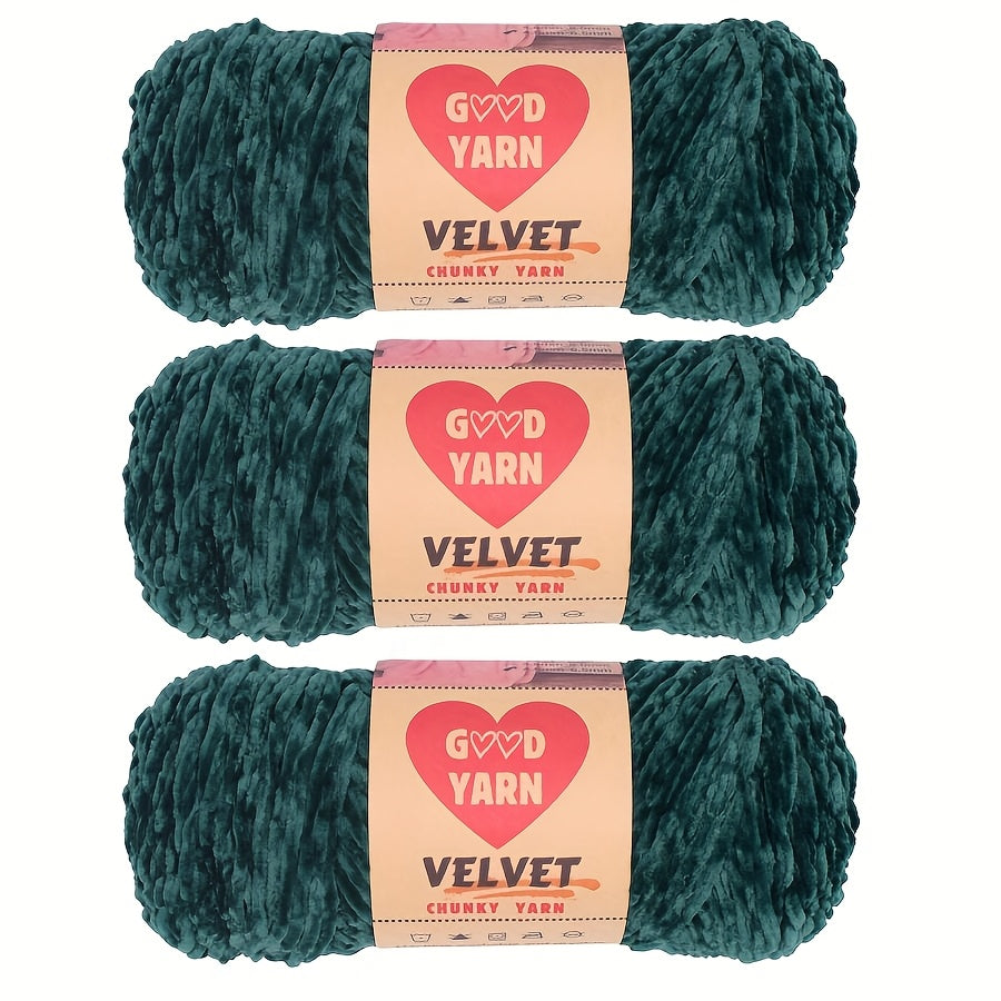 Chenille Velvet Yarn For Crochet And Knitting Projects Polyester