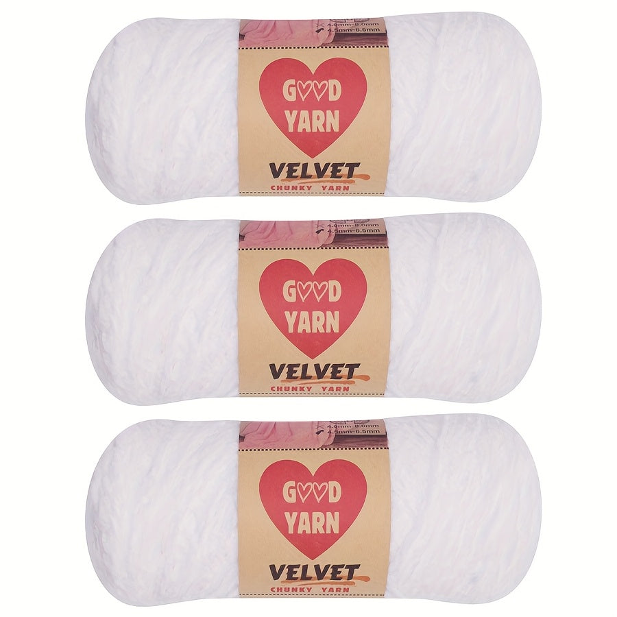 Chenille Velvet Yarn For Crochet And Knitting Projects Polyester