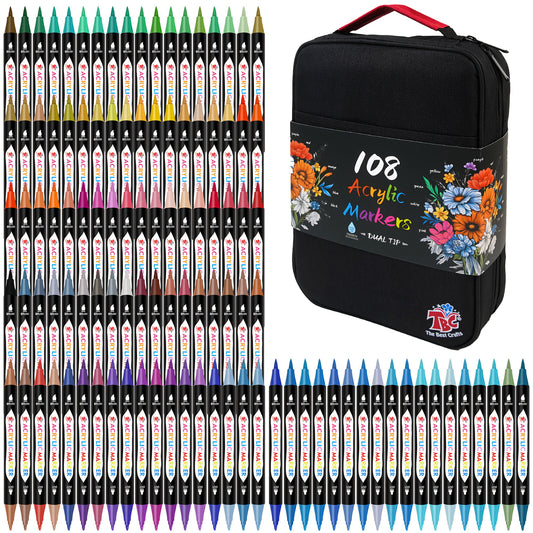 TBC The Best Crafts Dual Tip Acrylic Paint Markers Set