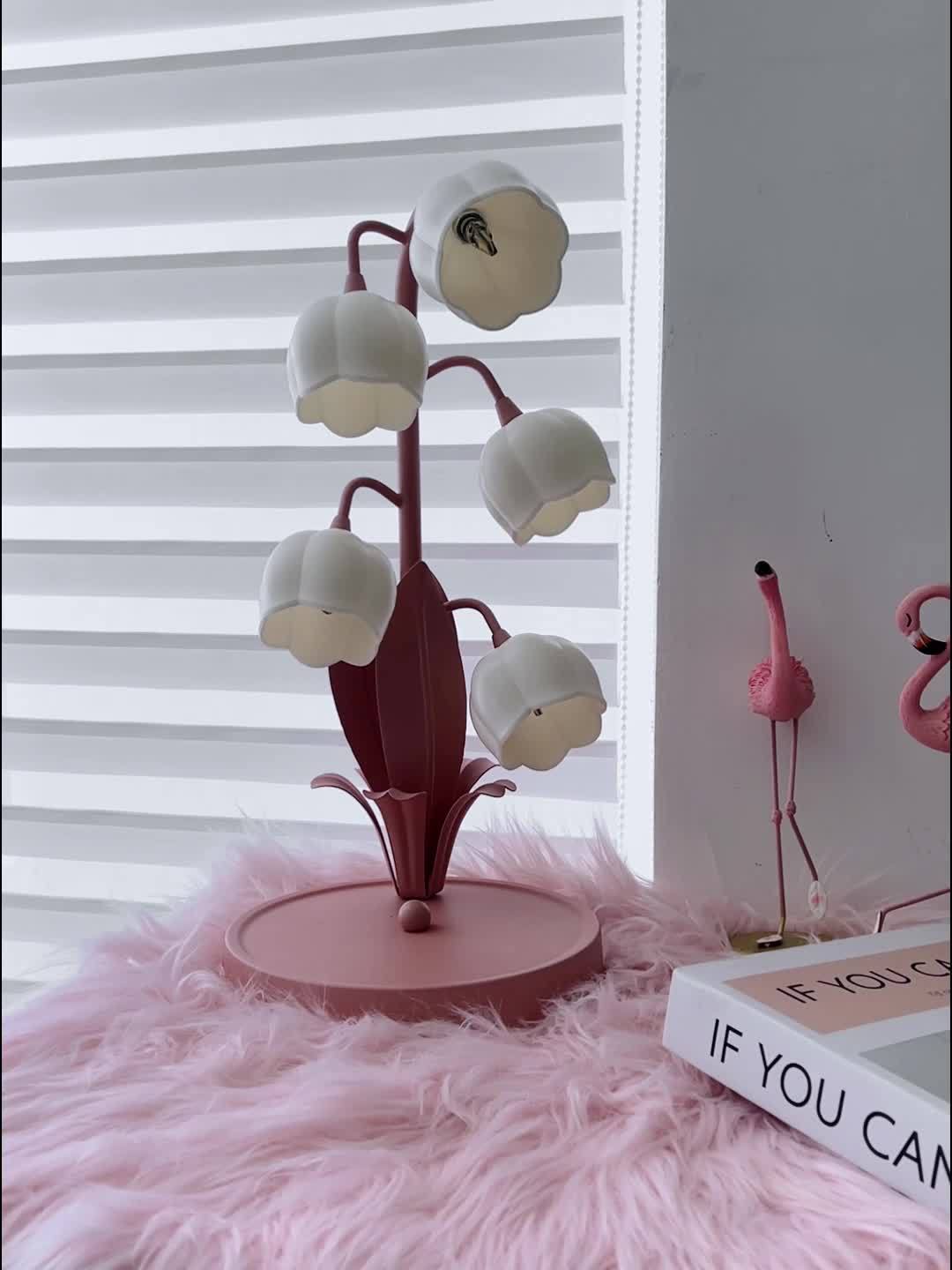 INSART Five Bell Orchid Table Lamp For Home Decor Lighting